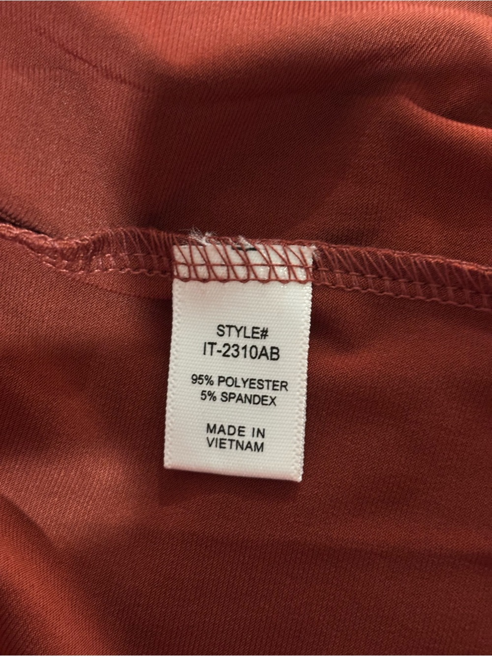 Zenana Rust Sleeveless Pleated Blouse Women’s Large High Neck Stretch Tank Top - Picture 3 of 6